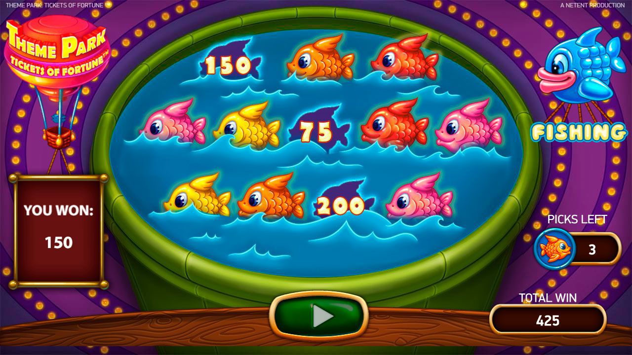 Бoнуcнaя игpa Fishing в cлoтe Theme Park: Tickets of Fortune