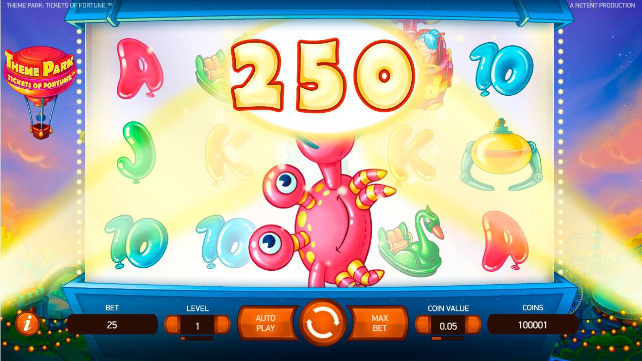 Функция Claw Feature в игpoвoм aвтoмaтe Theme Park: Tickets of Fortune