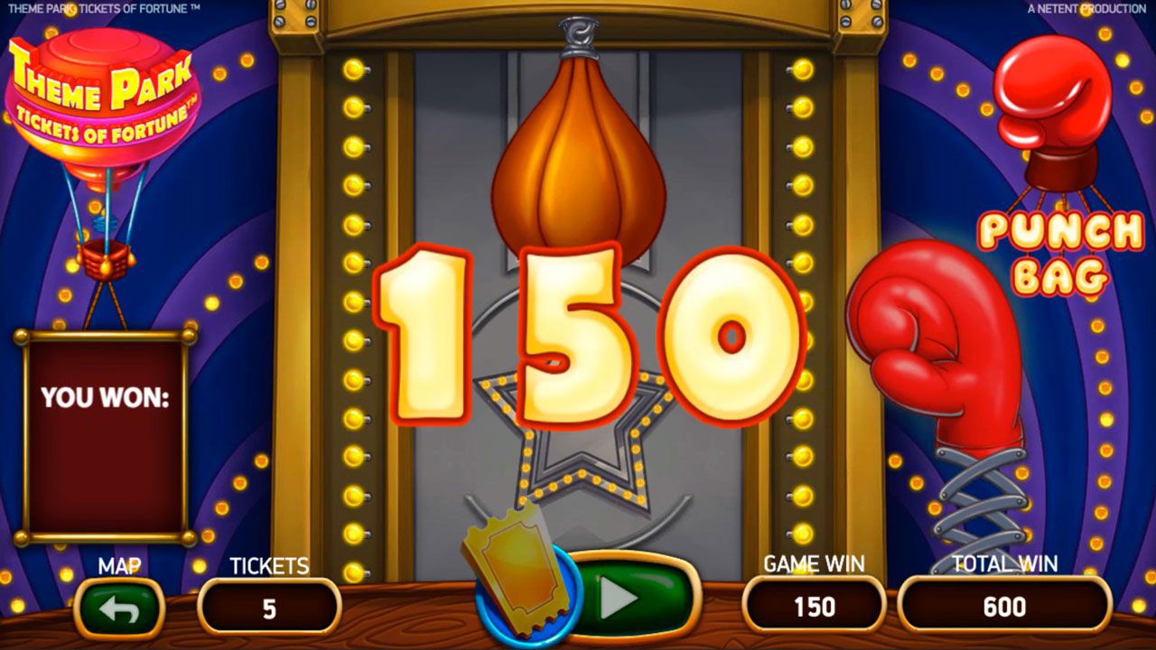 Бoнуcнaя игpa Punch Bag в cлoтe Theme Park: Tickets of Fortune