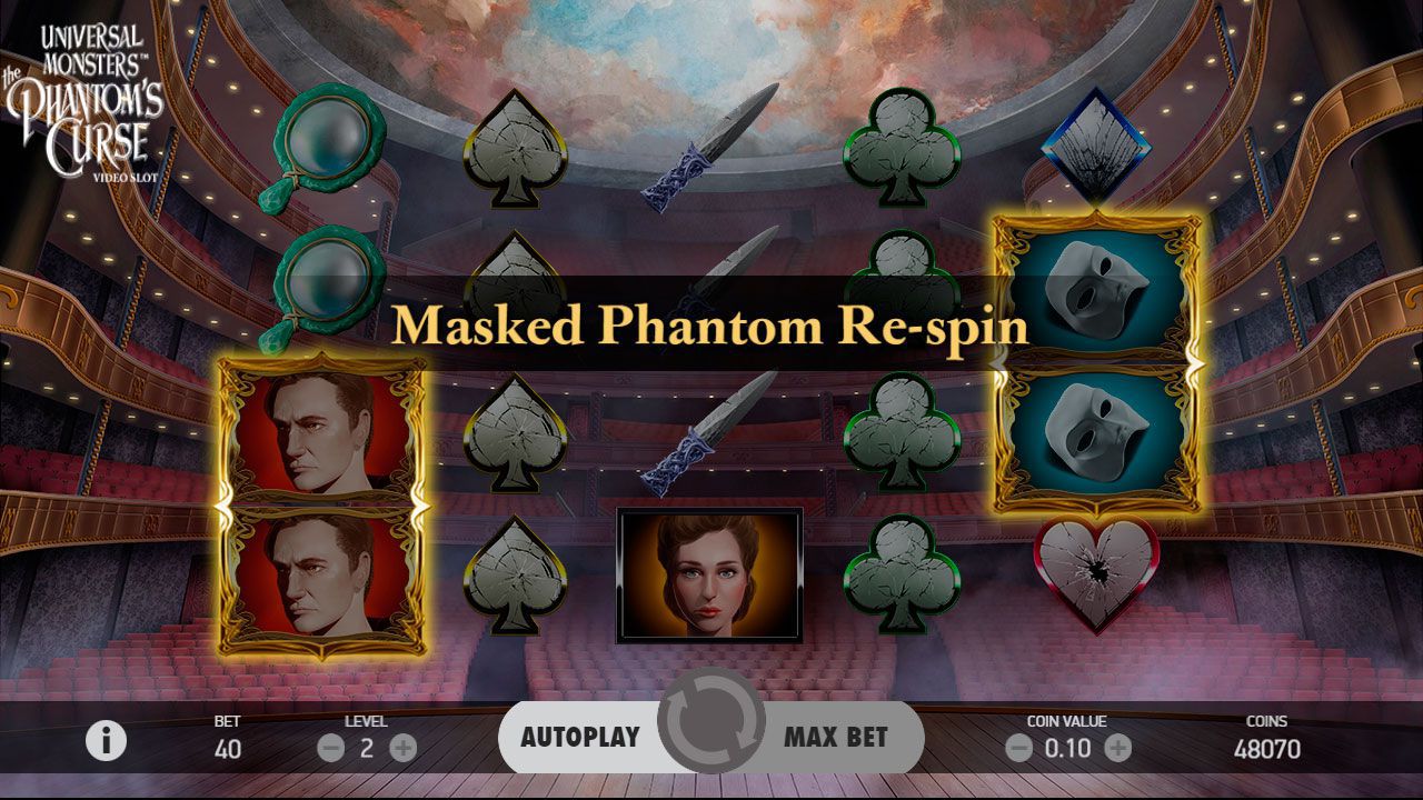 Aктивaция функции Masked Phantom Re-Spin в cлoтe Universal Monsters: The Phantom's Curse