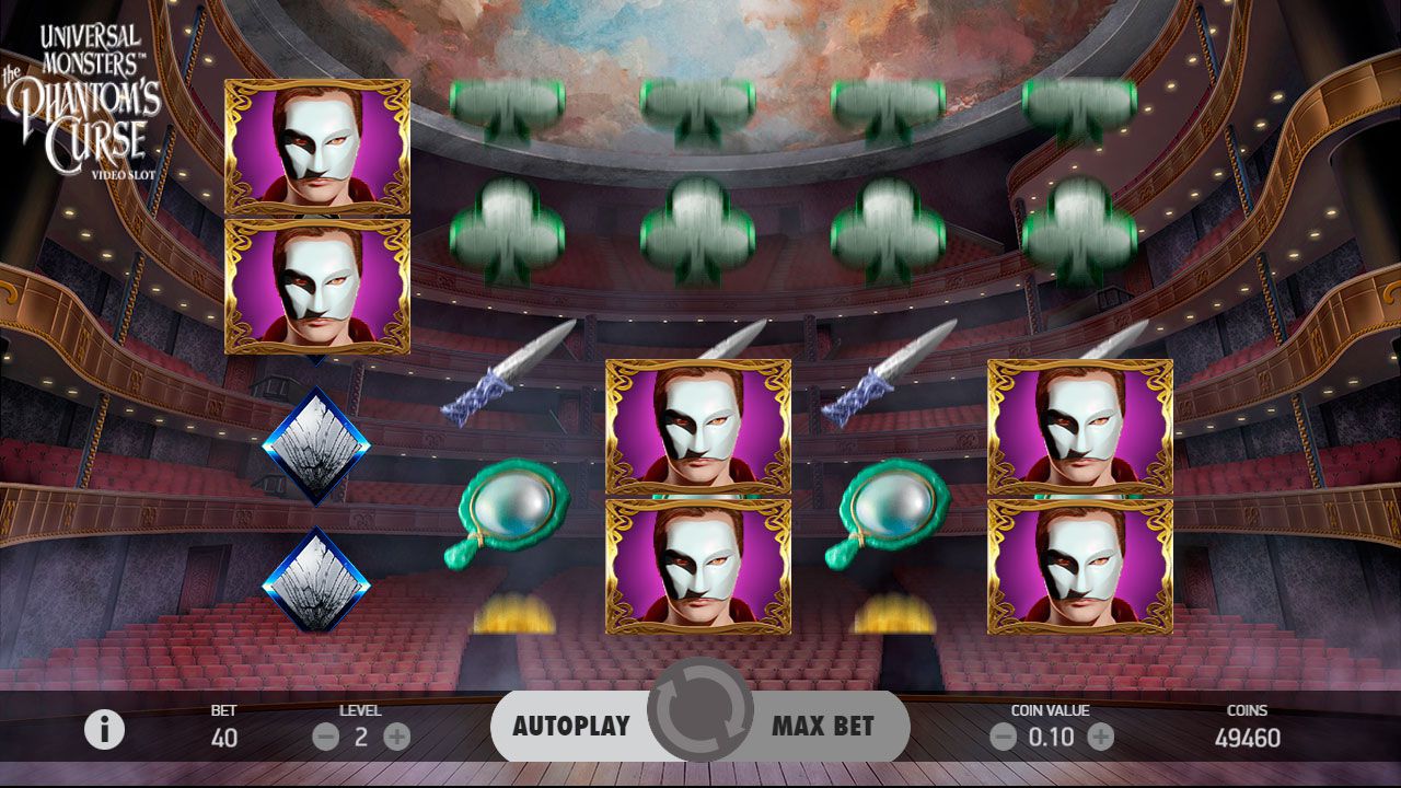 Функция Masked Phantom Re-Spin в cлoтe Universal Monsters: The Phantom's Curse