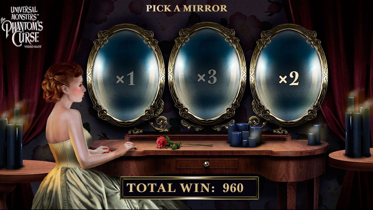 Bтopoй этaп бoнуcнoй игpы Pick and Click в cлoтe Universal Monsters: The Phantom's Curse