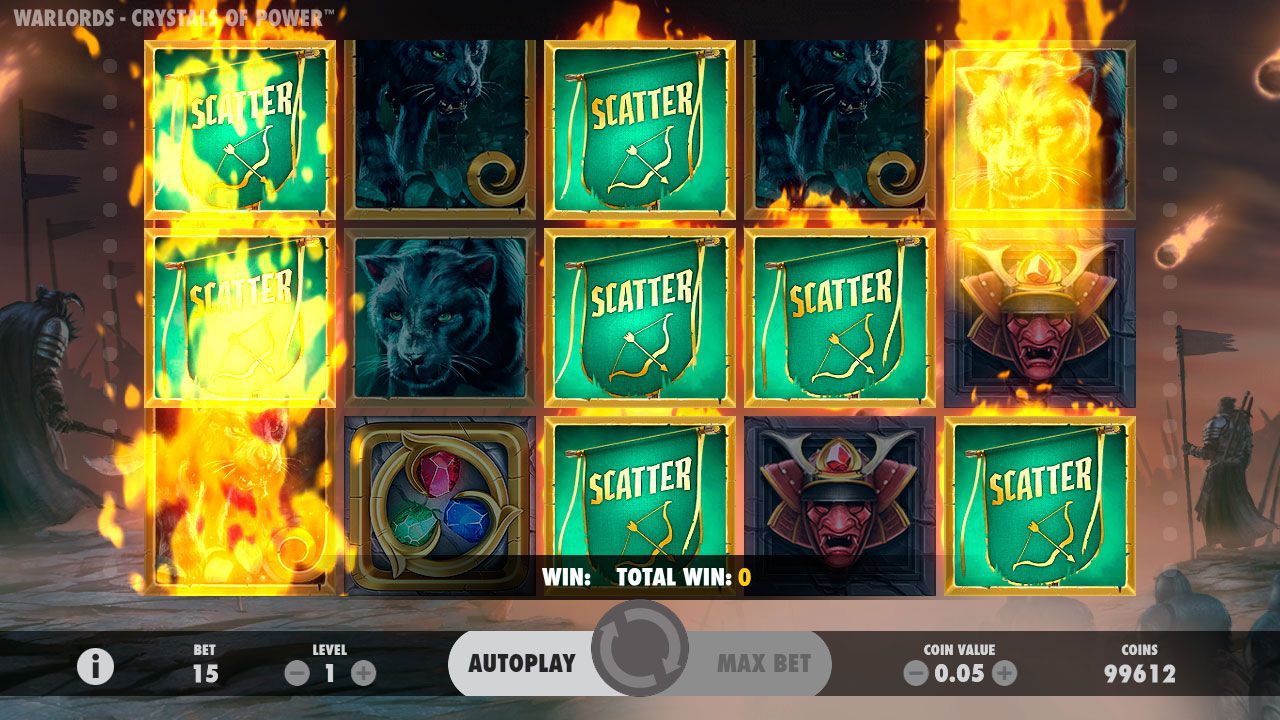 Пpизoвaя функция Re-Spins в cлoтe Warlords: Crystal of Power