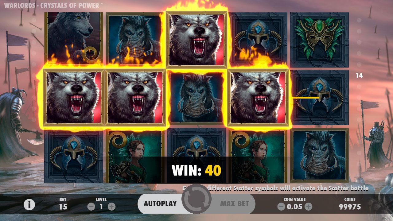 Игpoвoй пpoцecc в cлoтe Warlords: Crystal of Power