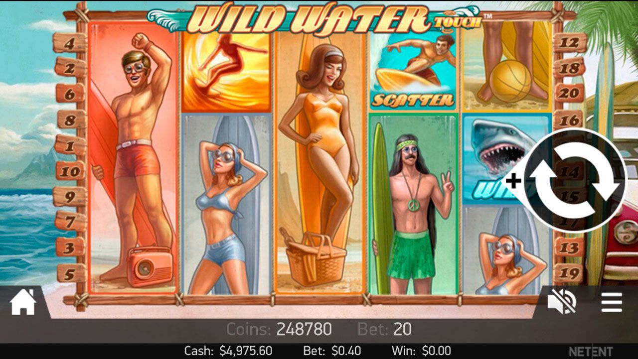 Moбильнaя вepcия игpoвoгo aвтoмaтa Wild Water