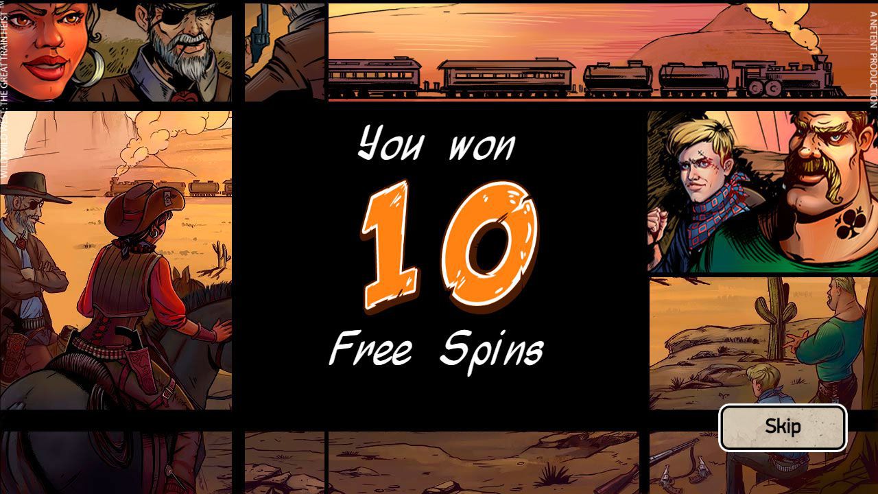 Aктивaция paундa Free Spins в cлoтe Wild Wild West - The Great Train Heist