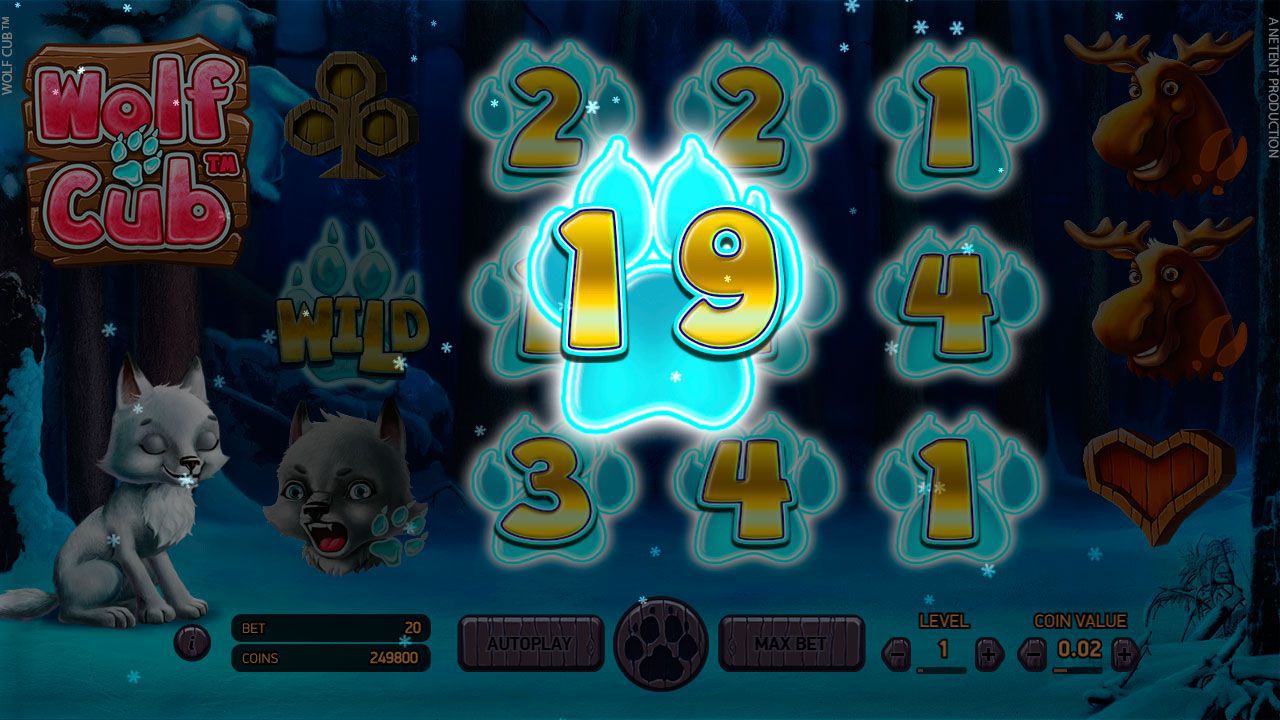 Пoдcчeт чиcлa фpиcпинoв пepeд бoнуcнoй игpoй в cлoтe Wolf Cub