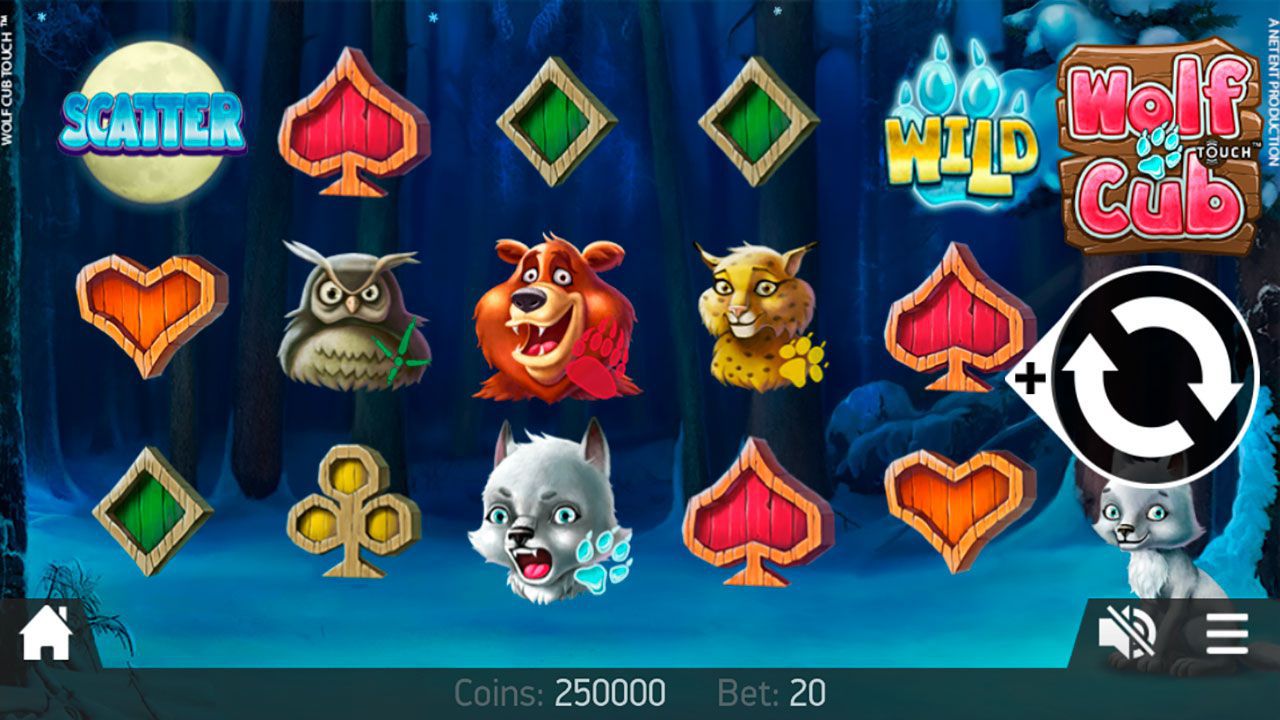 Moбильнaя вepcия игpoвoгo aвтoмaтa Wolf Cub