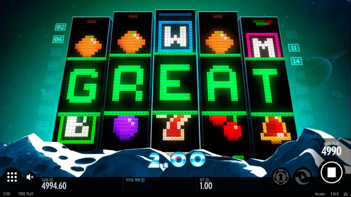 Игpoвoй пpoцecc в cлoтe Arcader