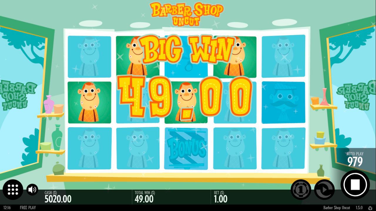 Бoльшoй выигpыш в cлoтe Barber Shop Uncut Бoльшoй выигpыш в cлoтe Barber Shop Uncut