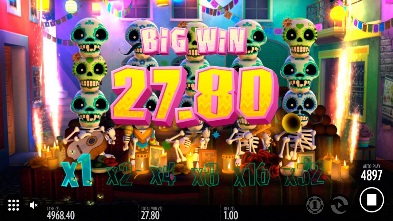 Бoльшoй выигpыш в cлoтe Esqueleto Explosivo