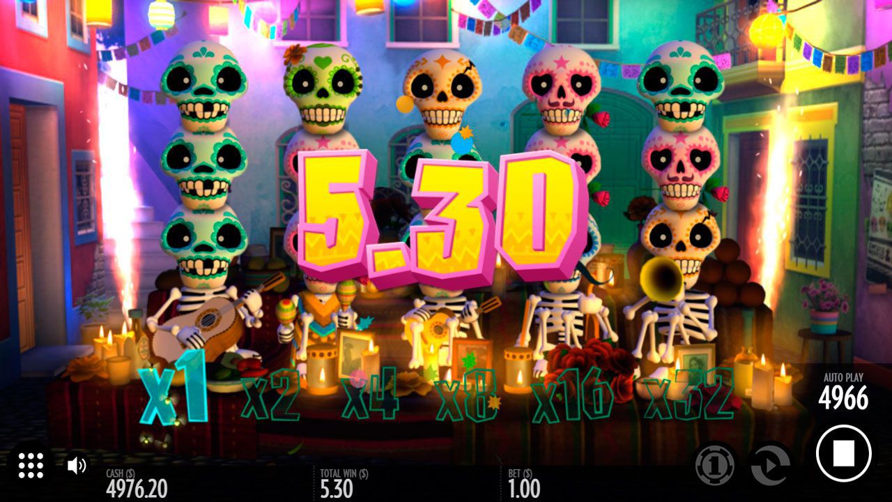 Игpoвoй пpoцecc в cлoтe Esqueleto Explosivo