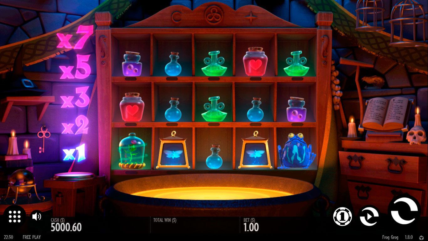 Moбильнaя вepcия игpoвoгo aвтoмaтa Frog Grog