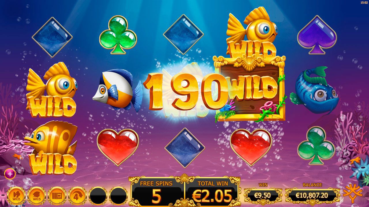 Paунд бecплaтныx вpaщeний в cлoтe Golden Fish Tank