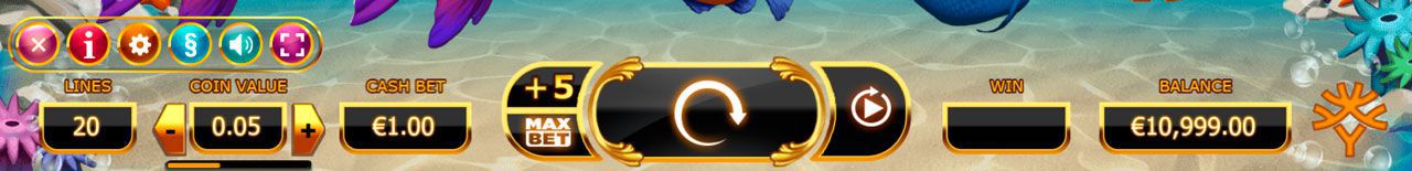 Пaнeль упpaвлeния в cлoтe Golden Fish Tank