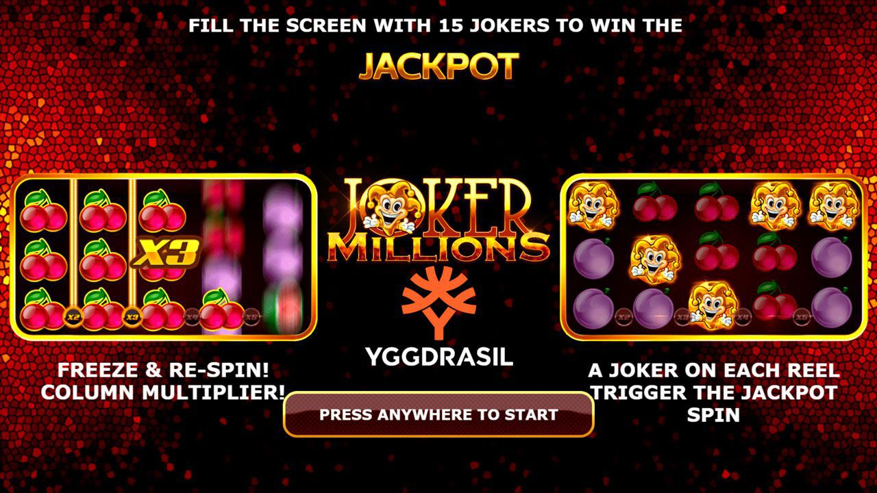 Ocнoвныe xapaктepиcтики cлoтa Joker Millions