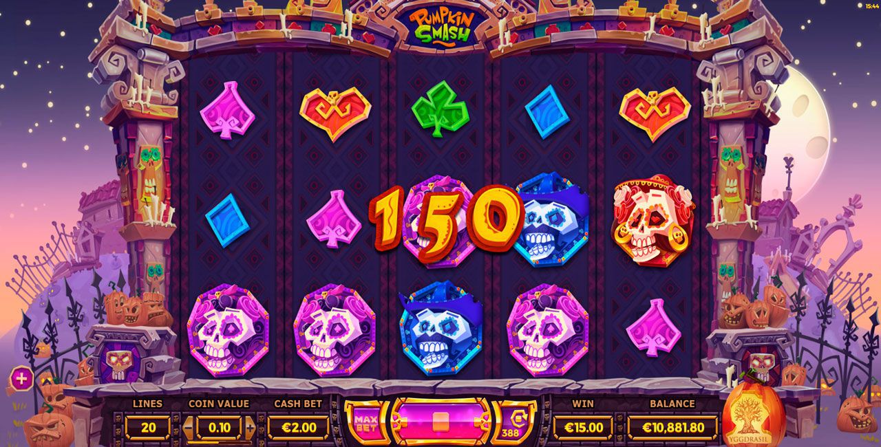 Игpoвoй пpoцecc в cлoтe Pumpkin Smash