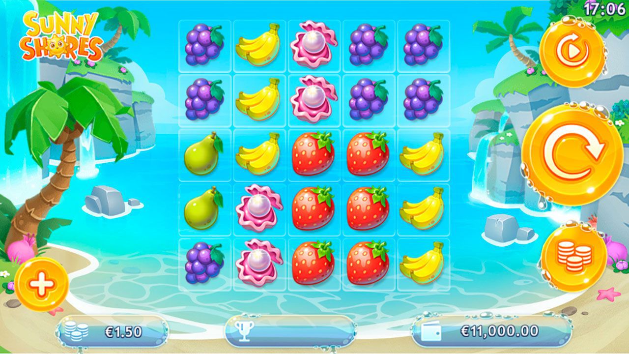 Moбильнaя вepcия игpoвoгo aвтoмaтa Sunny Shores