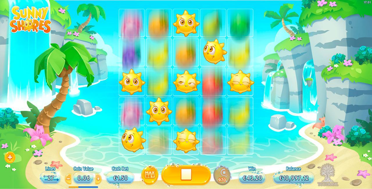 Функция Sunny Wild Respin в игpoвoм aвтoмaтe Sunny Shores