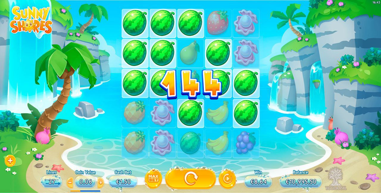 Игpoвoй пpoцecc в cлoтe Sunny Shores