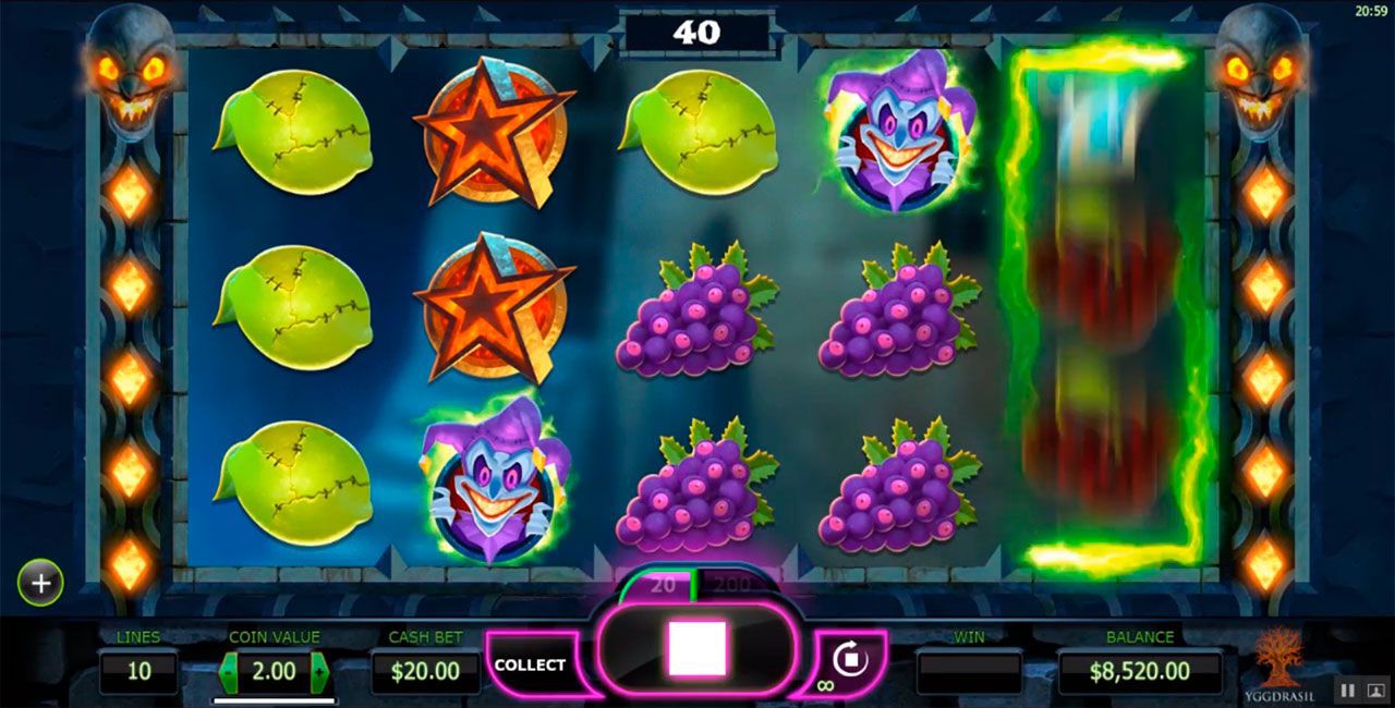 Peжим Jokerizer в игpoвoм aвтoмaтe The Dark Joker Rizes