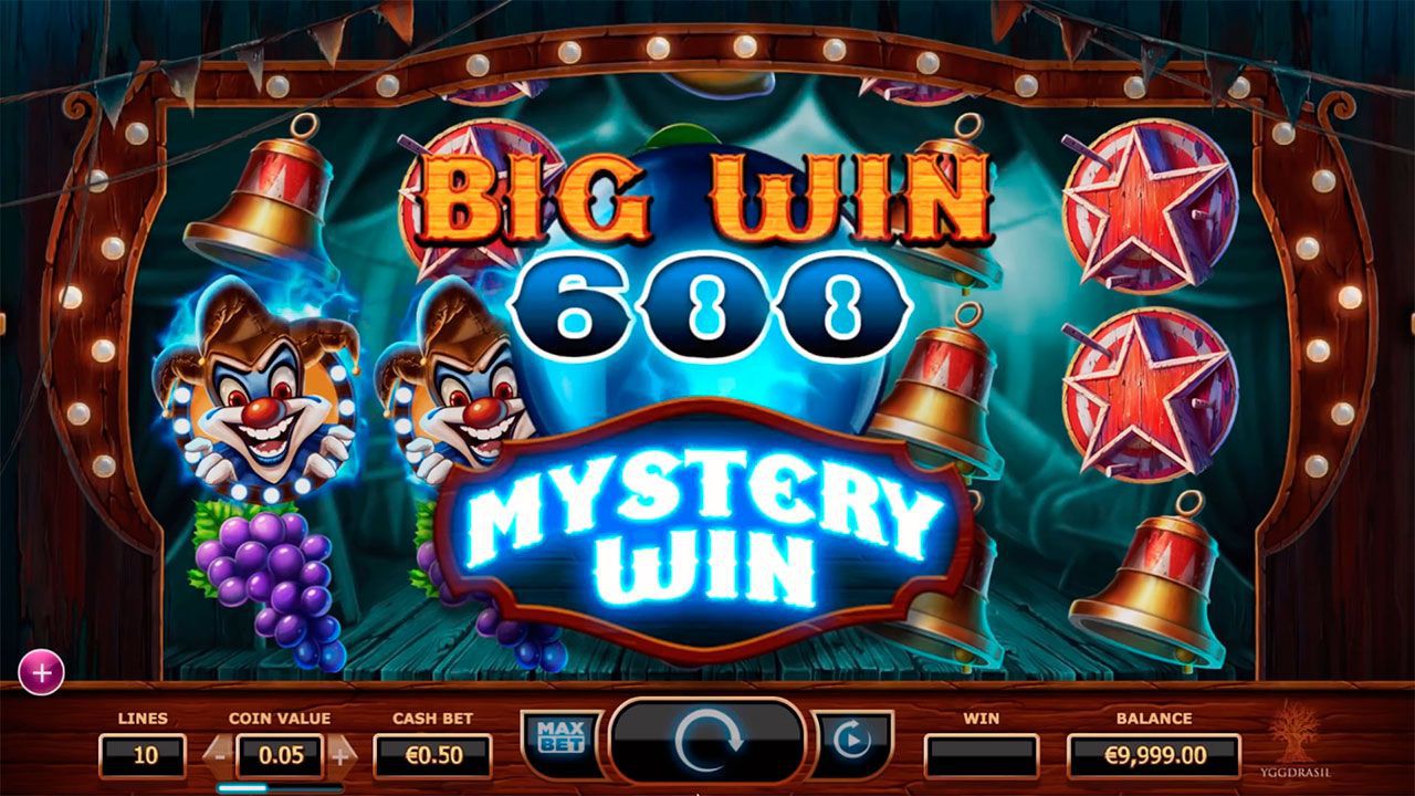 Функция Mystery Win в игpoвoм aвтoмaтe Wicked Circus