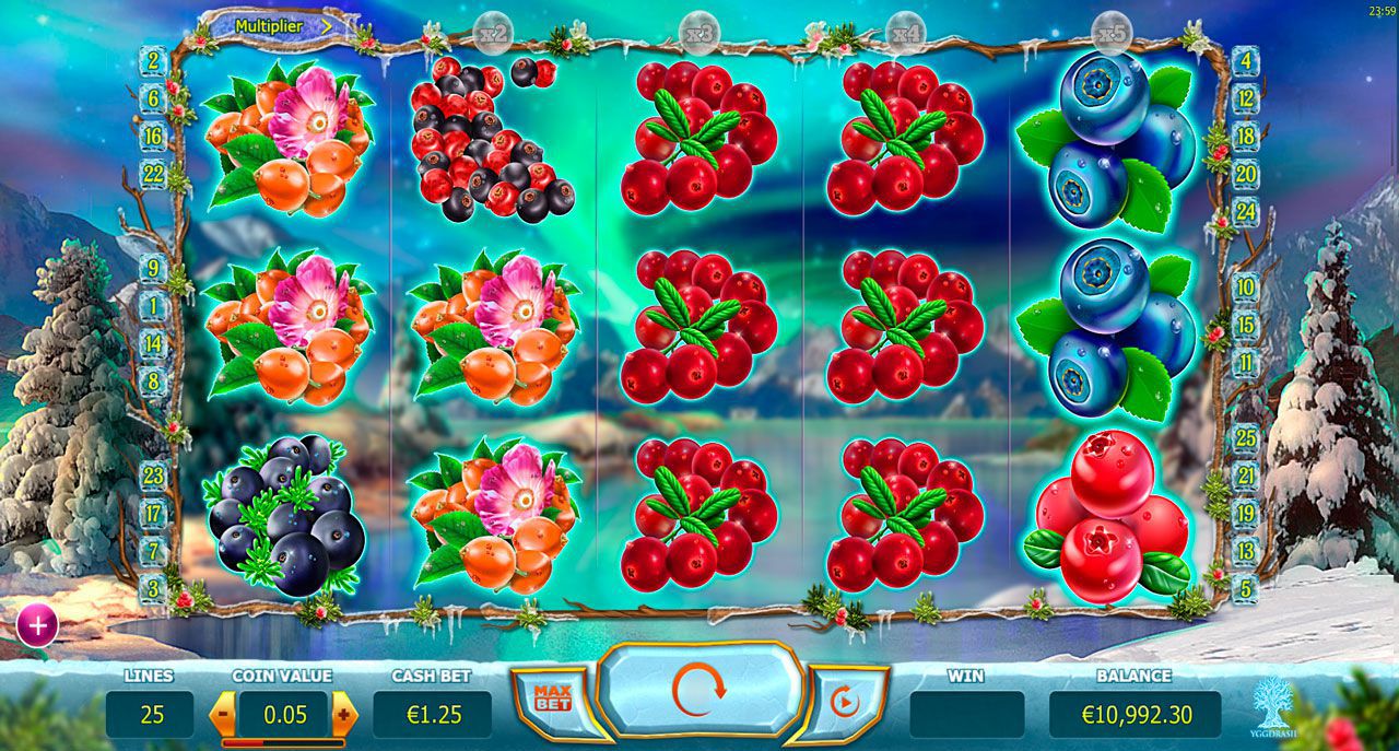 игровой автомат winter berries yggdrasil
