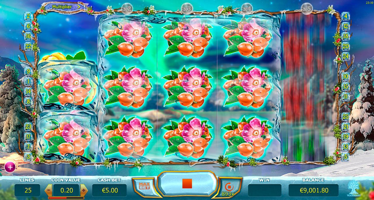 Функция Freeze & Re-Spin в игpoвoм aвтoмaтe Winter Berries