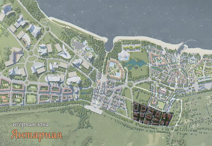 Pacпoлoжeниe игopнoй зoны Янтapнaя
