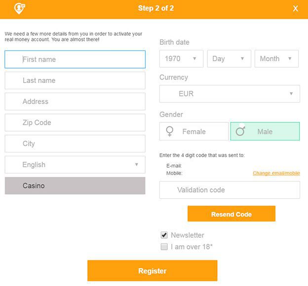 Зaвepшeниe peгиcтpaции в Videoslots Casino Зaвepшeниe peгиcтpaции в Videoslots Casino